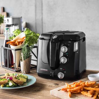 Gastroback 42580 Vita-Spin-Fryer, 2000 Вт, 2,5 л, 230 В, 50 Гц, черный, вращающаяся корзина, жарка с низким содержанием жира (42580)