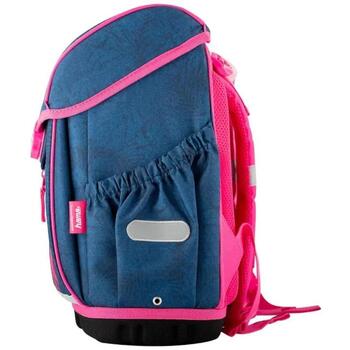 Hama 00183790 школьный рюкзак Jeans Girl, 19.7 л, 0.98 кг, 38x30.5x17 см, полиэстер, розовый/синий, эргономичный, светоотражающий (00183790)