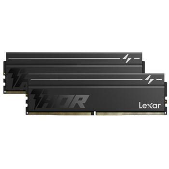 Lexar atmiņa THOR2.0 LD5U16G60C400V-RGD, DDR5, 32GB, 2x16GB, 6000MHz, CL40, melna, alumīnija radiators, Intel XMP 3.0, AMD EXPO (LD5U16G60C400V-RGD)