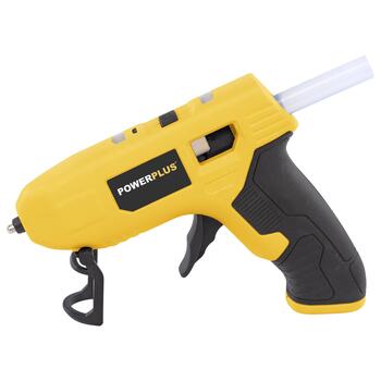 Karstā līmes pistole 4V, POWERPLUS, POWX147, 2200 mAh akumulators, 50 min darbības laiks, 0,4 min sildīšanas laiks (POWX147)