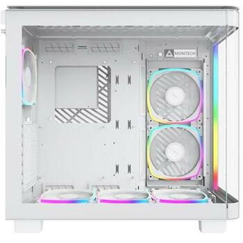 Montech Kaste KING 95 PRO (W) KODS, 2x140mm sānu ventilatori, 1x120mm aizmugures ventilators, 8x2.5