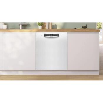 Bosch Посудомоечная машина SMU4HMW02S, 14 комплектов, 6 программ, класс энергоэффективности D, дисплей, функция AquaStop, белая (SMU4HMW02S)