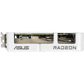 Asus Video karte DUAL-RX9060XT-16G-WH 16GB GDDR6, PCIe 5.0, 2.5 slot, 2 ventilatori, HDMI 1, DisplayPort 2, aktīvā dzesēšana (DUAL-RX9060XT-16G-WH)