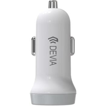 Devia Smart серии автомобильное зарядное устройство Lightning, 120EA2310001, 5В, 3.1А, 2xUSB, белый (120EA2310001)