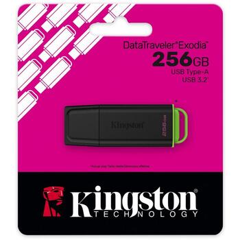 Kingston USB флешка DTXG2/256GB, 256 ГБ, USB Type-A, черный, кольцо для ключей, форма: крышка, USB 3.2 Gen 1 (DTXG2/256GB)