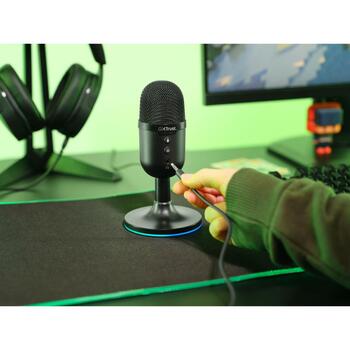 Trust Микрофон GXT 234P Yunix, USB, 108 мм, 55 мм, 1.8 м, 32 дБ, 100-16000 Гц, 216 г, Черный, 2 года гарантии (25372)