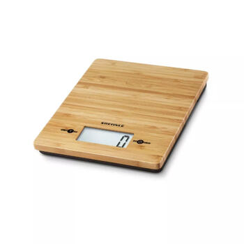 Soehnle Bamboo 1066308 электронные кухонные весы, 5кг, 1г, ЖК-дисплей, TARE, автоотключение, бамбуковая платформа (1066308)