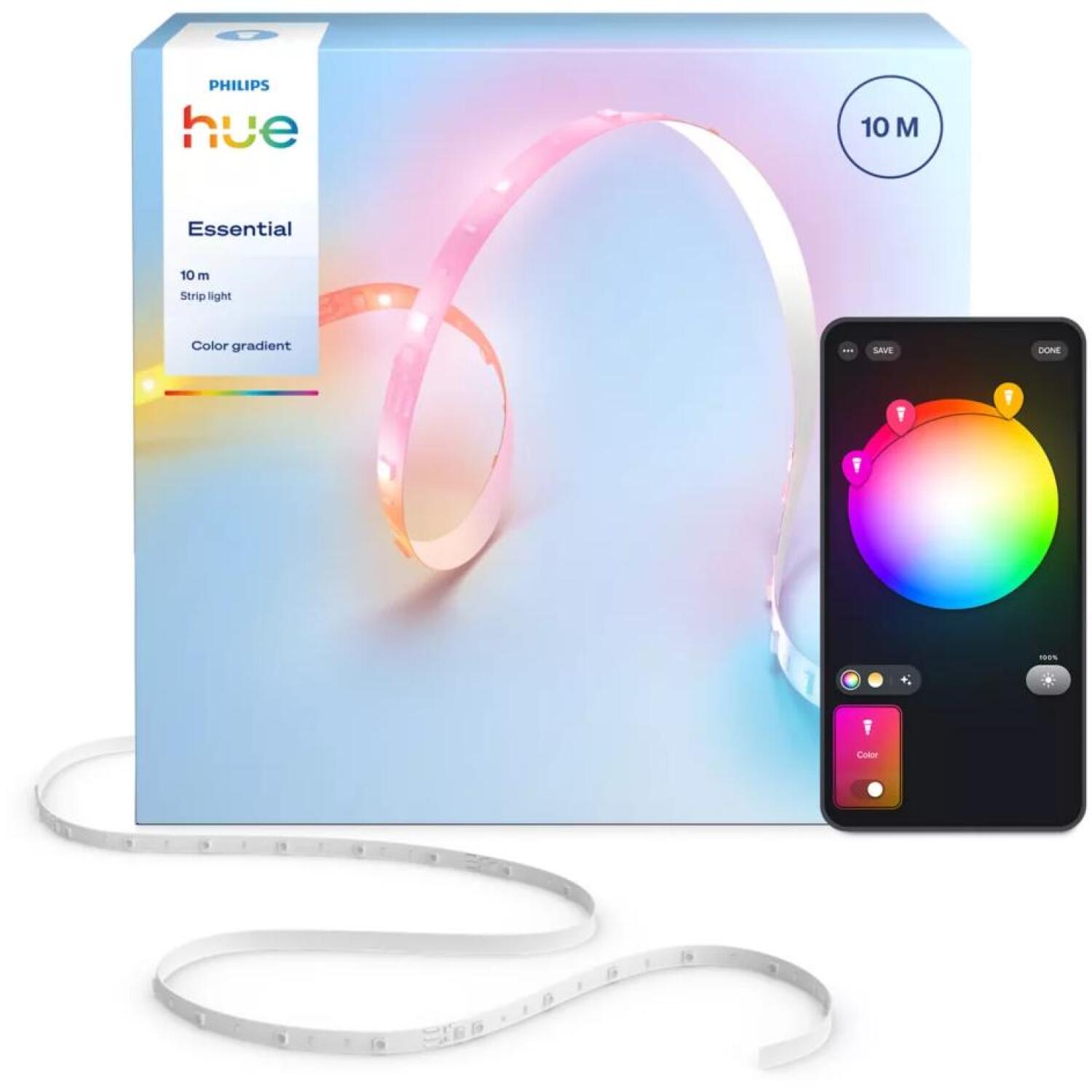 Philips Hue Essential gaismas lente 8721103096487, 10m, 27.2W, 500lm, 6500K, IP20, Zigbee, Bluetooth (8721103096487)