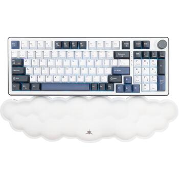 White Shark CUMULUS-W подставка для запястья клавиатуры KP-012, 430mm × 110mm, 25mm, пена, мемори-пена (CUMULUS-W)