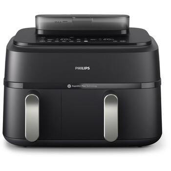 Philips karstā gaisa friteris NA551/00, jauda 2750 W, tilpums 9 L, 12 programmas, skārienkontrole, LED displejs (NA551/00)