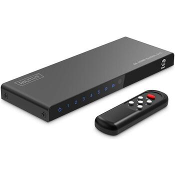 Digitus HDMI коммутатор, 3x1, DS-55331, DC 5 В, 18 Гбит/с, поддержка 4K, DTS, Dolby Digital, HDR, CEC, светодиодные индикаторы (DS-55331)