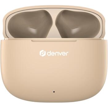 Denver Беспроводные наушники TWE-48 Nude 111191120520, 4,3г, 20Гц-20кГц, Bluetooth V5.3, HFP, HSP, A2DP, AVRCP (111191120520)