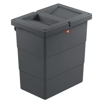 Hailo FlexBox S 030420100, 7л, 25,5x21x14см, ПП, магнитный, складные ручки, тёмно-серый (030420100)
