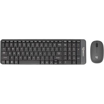 Sbox Datoru komplekts WKM-22-US, 1200DPI, 3D 3 pogas pele, 100-101 taustiņi tastatūra, 2,4GHz, melna/pelēka (WKM-22-US)
