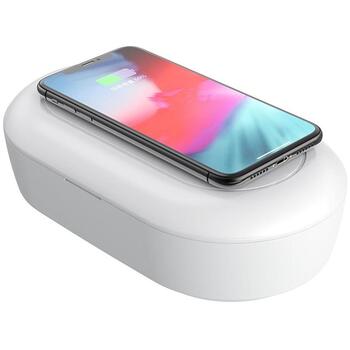 Devia Bezvadu lādēšanas dezinfekcijas kaste 120EL1050001, 10W, 99,99% dezinfekcija, Qi bezvadu uzlāde, 191x203x13mm (120EL1050001)