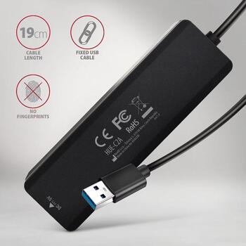 HUE-C2A HUB 4-portowy 5gbps 2x USB-A 2x USB-C, USB-C power in, kabel Type-A 19cm (HUE-C2A)