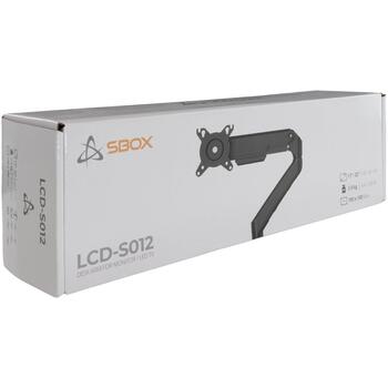 Sbox Настольное крепление LCD-S012-3, 17-32'', 2-9кг, VESA 75x75-100x100, наклон +90°/-45°, поворот +90°/-90°, регулировка высоты (LCD-S012-3)