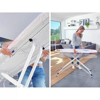 Leifheit Classic M Compact Plus 1072580, 120x38cm, salokāms, regulējams augstums līdz 95cm, dzelzs paliktnis (1072580)