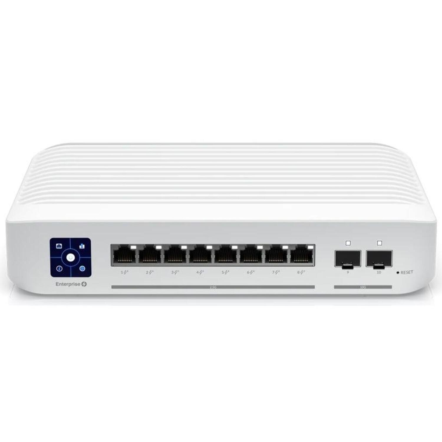 Ubiquiti Komutators USW-Enterprise-8-PoE, 8x2,5GbE PoE+ RJ45, 2x10G SFP+, 150W AC/DC, 1,3