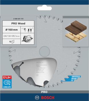 Koka ripzāģa asmens, 160 mm, 12 zobi, 2608641173, BOSCH (2608641173)