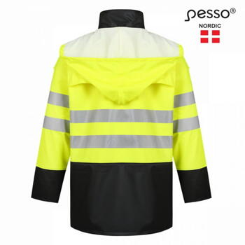 Pesso Hi-vis комплект дождевой одежды GPUHV3205_G-L, 170g/m², 1.12kg, EN471 CL2, EN343 3,1, светоотражающие полосы (GPUHV3205_G-L)