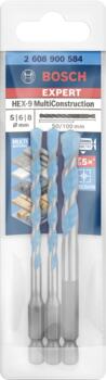 Daudzfunkcionāls urbju komplekts EXPERT HEX-9 MultiConstruction (3gab.) 2608589529 BOSCH (2608589529)