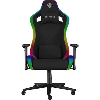 Genesis Trit 660 RGB NFG-2247, spēļu krēsls, 129-136cm, 150kg, 60mm, ergonomisks, atmiņas putas, audums, RGB apgaismojums (NFG-2247)