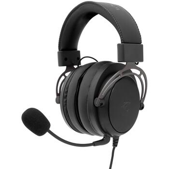 White Shark Наушники GH-2341 GORILLA ЧЕРНЫЙ/СЕРЫЙ, 20-20000Hz, 53mm, 2m, 3.5mm, съемный микрофон, стерео (GORILLA BLACK/GREY)