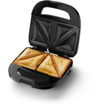 Philips SANDWICH MAKER HD2331/90, 750W, 220-240V, 50-60Hz, 2 sviestmaizes, melns, PF korpuss, LED indikatori (HD2331/90)