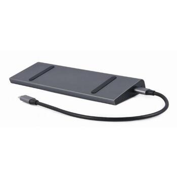 Gembird I/O adapteris USB-C uz HDMI/USB3/9IN1 A-CM-COMBO9-02 1 HDMI, 1 RJ45, 3 USB 3.1, 1 DisplayPort, 1 15pin D-sub (A-CM-COMBO9-02)