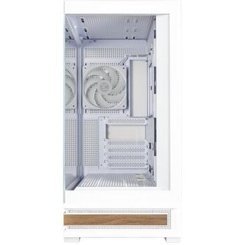 Zalman P40 NAMU WHITE, корпус ATX Mid-Tower, 4x120mm ARGB вентилятора, сталь, стекло, дерево, 452x235x492мм, ATX/mATX/Mini-ITX (P40 NAMU WHITE)