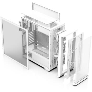 Zalman Z10 DUO White, ATX Mid Tower korpuss, 4x120mm ARGB ventilatori, 7 sloti, 2xUSB 3.0, USB-C, 39.5cm GPU, 17.3cm CPU (Z10 DUO White)