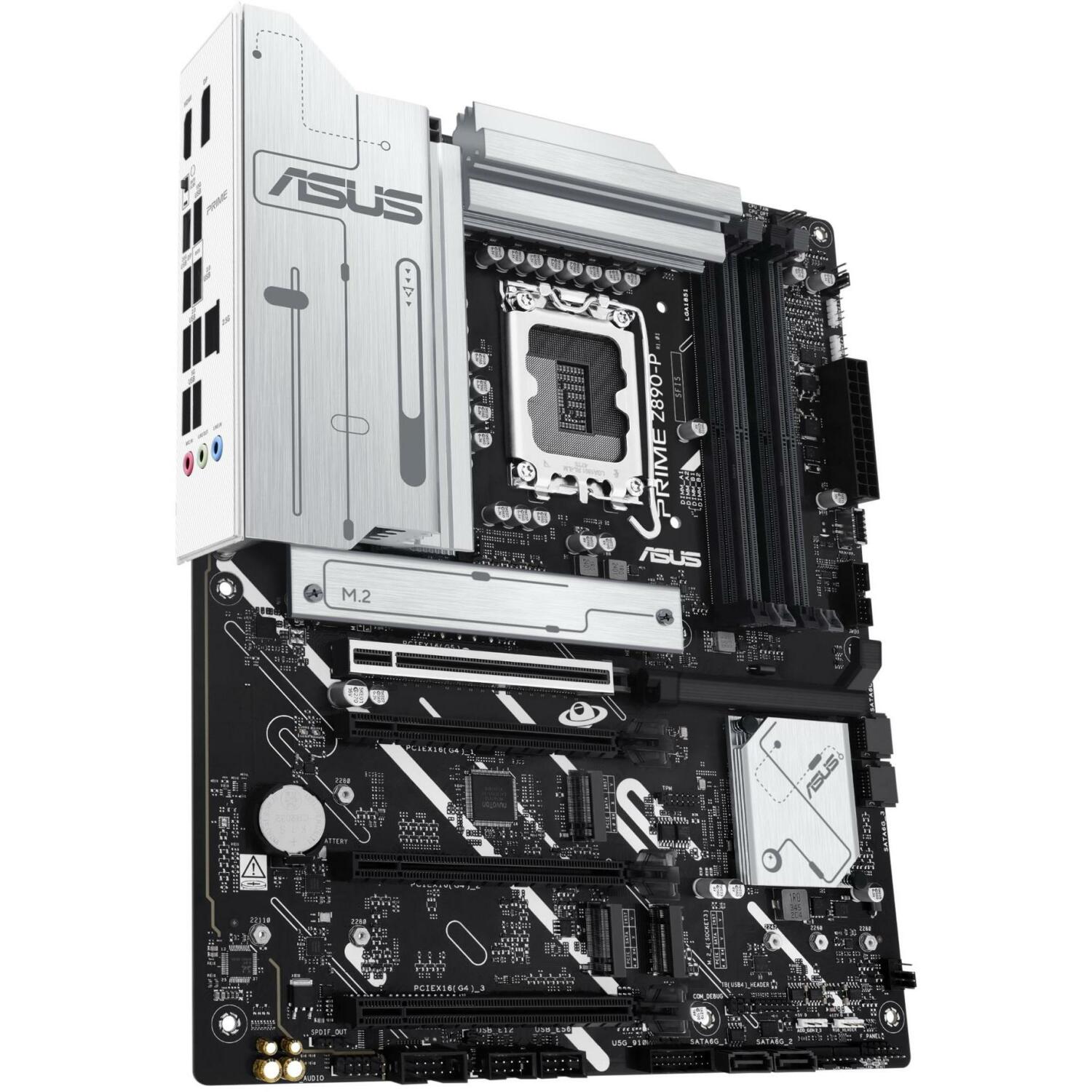 Asus Mātesplate PRIME Z890-P, LGA 1851, DDR5, 192 GB, 4 DIMM, 4 M.2, 2.5 Gb Ethernet, 7.1 audio, ATX (PRIME Z890-P)