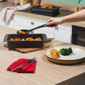 Russell Hobbs Cepšanas forma RH03764, 32/38cm, pelēks, oglekļa tērauds, nepiedegošs, 220°C (RH03764)