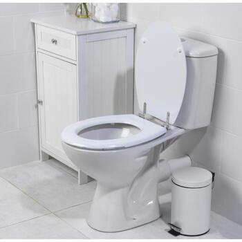 Beldray Рифленое сиденье для унитаза LA033758WFPEU7, 360x429mm, белый, нержавеющая сталь, влагостойкое (LA033758WFPEU7)
