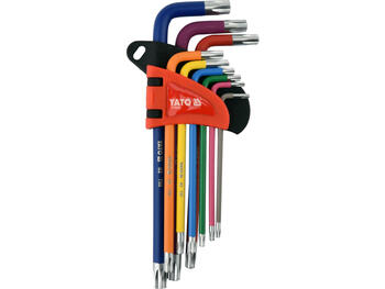 Yato YT-05633 Torx TR atslēgu komplekts, 9 gab., T10-T50, garš, S2, 58-62 HRC (YT-05633)
