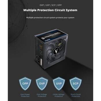 Zalman MegaMax 600W V2 ZM600-TXII, 600W, 200-240V, 50-60Hz, 5A, активный PFC, 20+4 pin ATX, черный (ZM600-TXII)