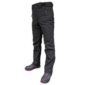 Pesso ziemas bikses BARNABI-5XL, 5XL, melnas, vēja un ūdens necaurlaidīgas, elpojošas, softshell, flīsa odere, sintepona odere (BARNABI-5XL)