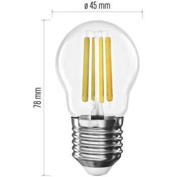 Emos LED лампочка Filament Mini Globe ZF6D42, 5,9 Вт, 806 лм, теплый белый, 230 В, 25 000 часов, E27 (ZF6D42)