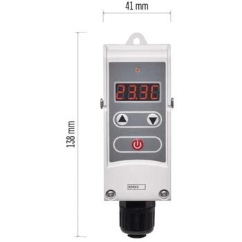 Emos Поверхностный термостат P5683, 230V AC, 50Hz, ручной, проводной, поточный, с подсветкой, без защиты от замерзания (P5683)