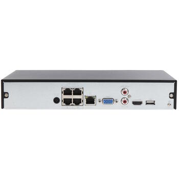 Dahua NVR4104HS-P-4KS2/L — 4-канальный PoE умный сетевой видеорегистратор с поддержкой AI-камер Белый (NVR4104HS-P-4KS2/L)