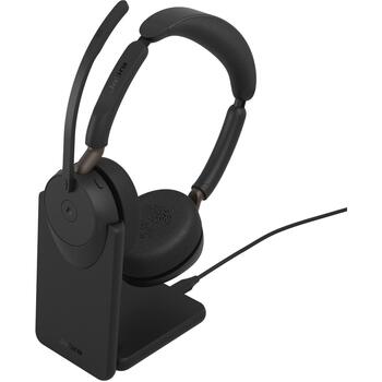 Jabra austiņas Evolve3 65 MS 36599-999-889, USB-C, Bluetooth 5.3, 20-20000 Hz, 31 h, ANC, uzlādes statīvs (36599-999-889)