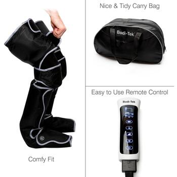 Bodi-Tek BT-MAFL-EU Comfort360 массажер для ног с воздушной компрессией, 6 режимов, нагрев, вибромассаж, автоотключение (BT-MAFL-EU)