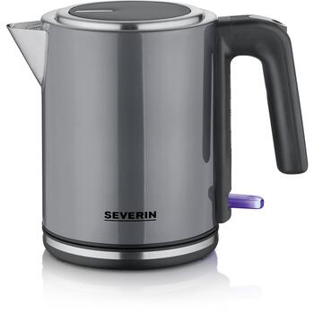 Severin Чайник WK 9574, 1.0л, 2400Вт, серый, индикатор уровня воды (WK 9574)