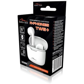 Media-Tech R-Phones TWS наушники MT3608W, 2x2g, 19g, 20Hz-20kHz, 110dB, Bluetooth 5.3, сенсорное управление (MT3608W)