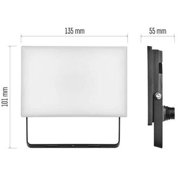 Emos LED прожектор TAMBO ZS2522, 20 W, 2000 lm, IP65, черный, 100 lm/W, алюминиевый корпус, нейтральный белый свет (ZS2522)