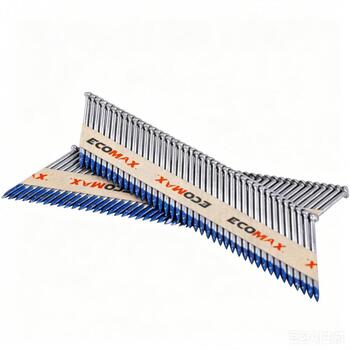 Ecomax naglas naglu pistolei EMNA342965BBRID&EMX, 65x2,9mm, 34°, 2000 gab., necinkotas, rievotas, papīra magazīna, D tipa galva (EMNA342965BBRID&EMX)