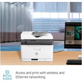 HP Krāsu lāzerprinteris MFP 179fnw 4ZB97A#B19, A4, 600x600 dpi, 18 ppm, 4 ppm, Wi-Fi, Ethernet, USB 2.0, skenēšana, kopēšana (4ZB97A#B19)
