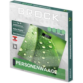 Brock BS 003 напольные весы, 180кг, 1г, кг/фунты, 2xAAA, подсветка, автоотключение (BS 003)