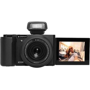 Agfa Photo Цифровая камера C130, 24MP, 4K, 10x оптическое увеличение, 2,8 дюймовый сенсорный экран, USB, режим селфи (C130)